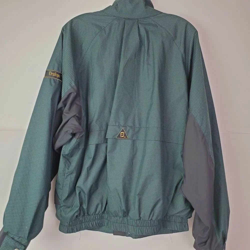 FootJoy Mens DryJoys Jacket Size‎ Medium Green Performance Houndstooth